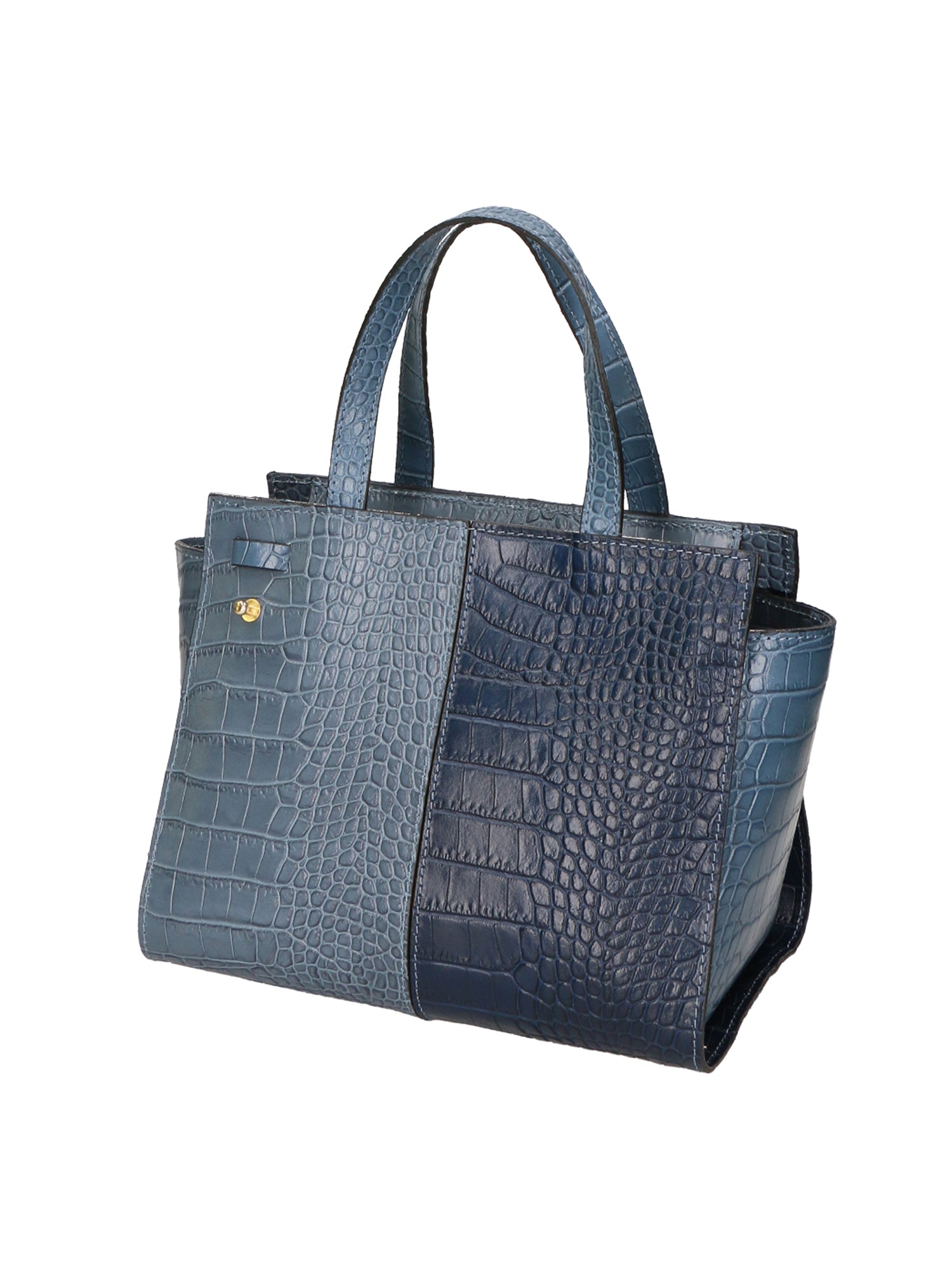 Ariana Borsa a mano da donna Vera pelle stampata cocco 05435-C41 CARTA ZUCCHERO C26 BLU SCURO Gave Lux