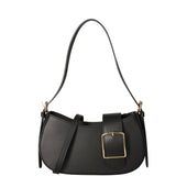 Borsa a spalla da donna 100% vera pelle 07213-NERO Roberta Rossi