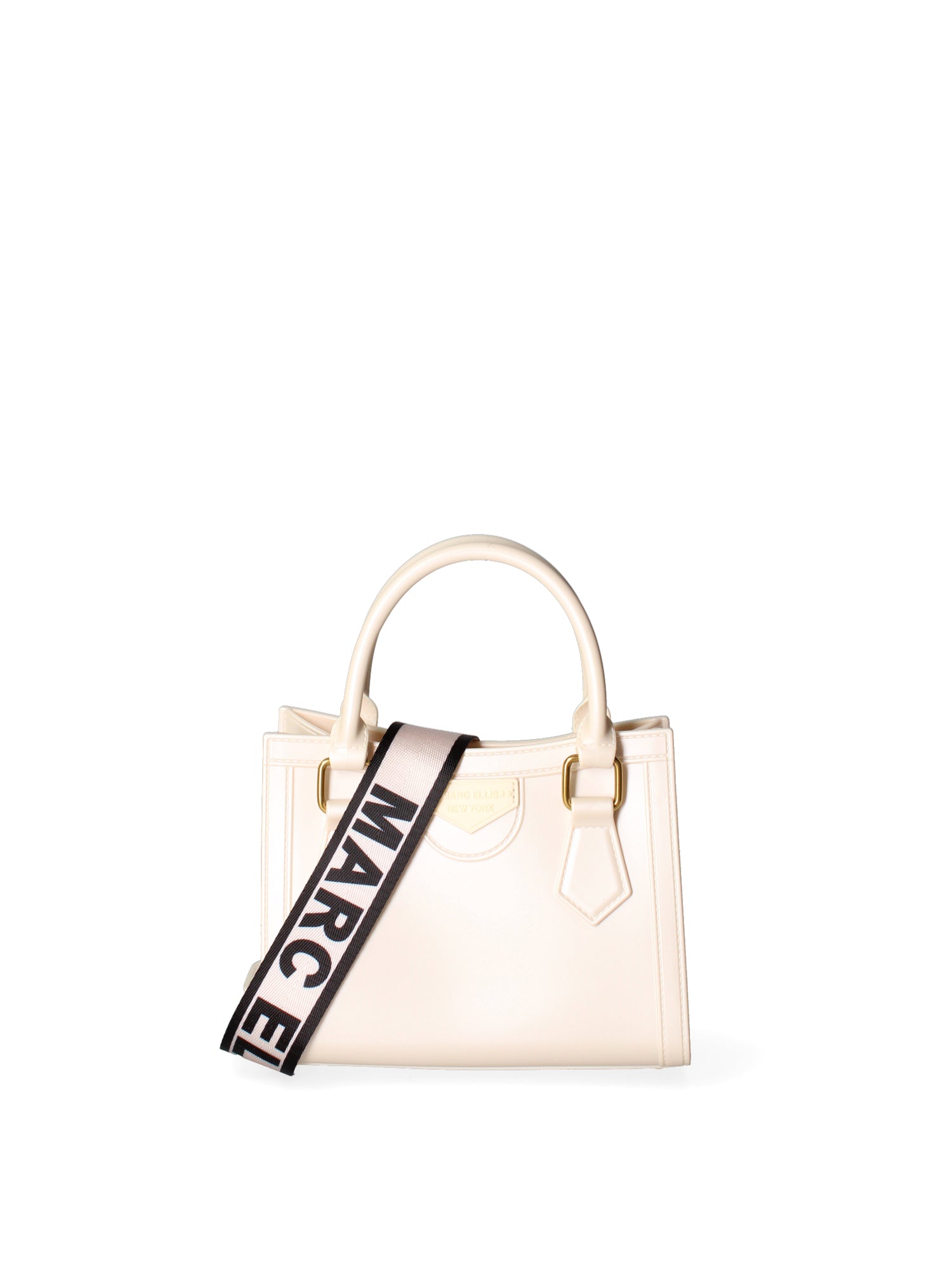 Borsa a mano da donna 100% Pvc FLAT-WOOD-S 24-WHITECAP - LIGHT OTTONE Marc Ellis