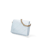 Borsa a spalla da donna Ecopelle DC3122-2-LIGHTBLUE Diana&co