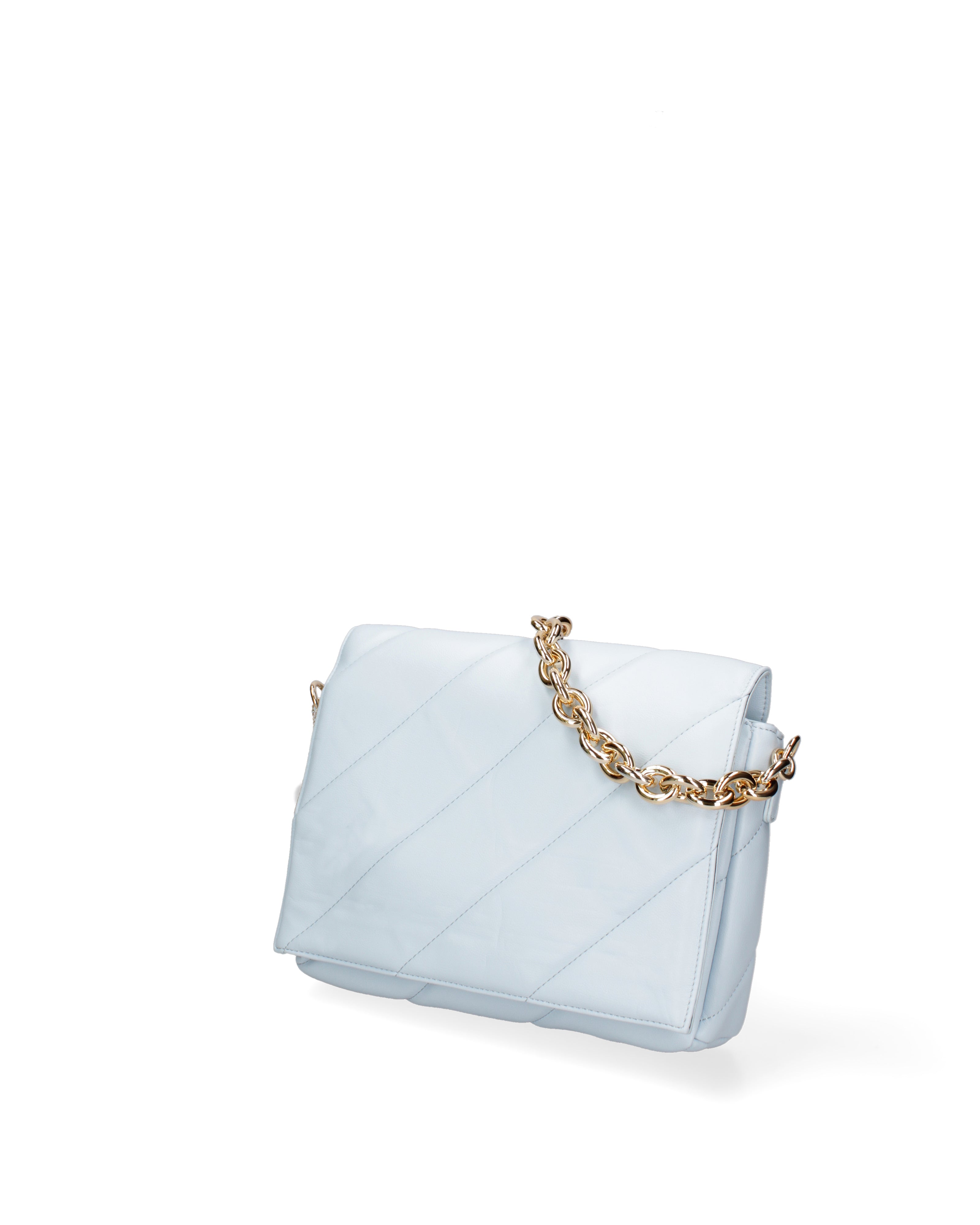 Borsa a spalla da donna Ecopelle DC3122-2-LIGHTBLUE Diana&co