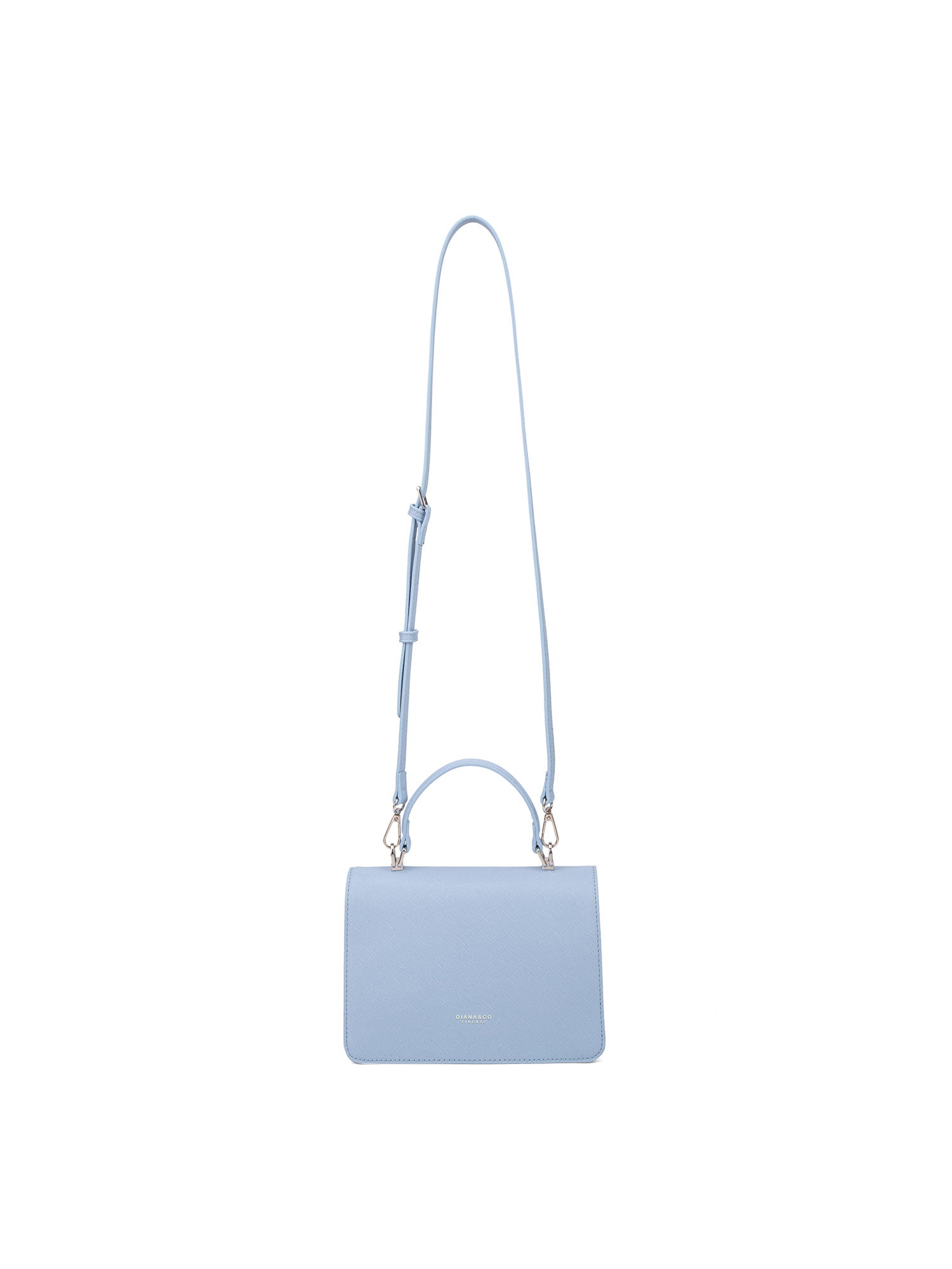 Borsa a mano da donna 100% pelle vegana PU 722-3PT-SKY BLUE Diana&co