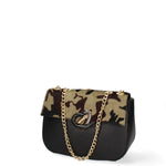 Cortona Borsa a spalla donna Vera pelle 560094-VERDE MILITARE Gave Lux