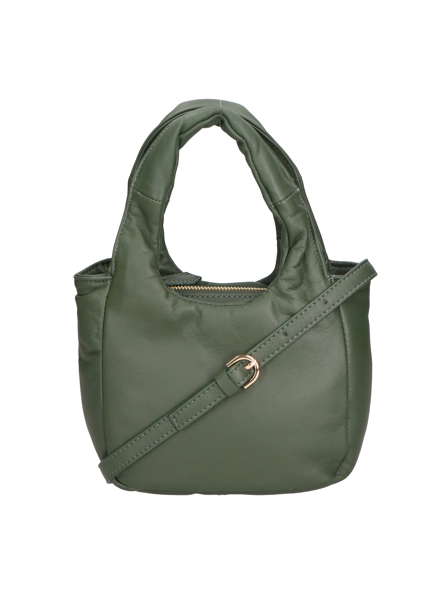 Virna Borsa a mano da donna Vera Pelle 06501-S14 VERDE SCURO Gave Lux