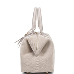 Borsa a mano da donna 100% pelle vegana PU 749-1PT-BEIGE Diana&co