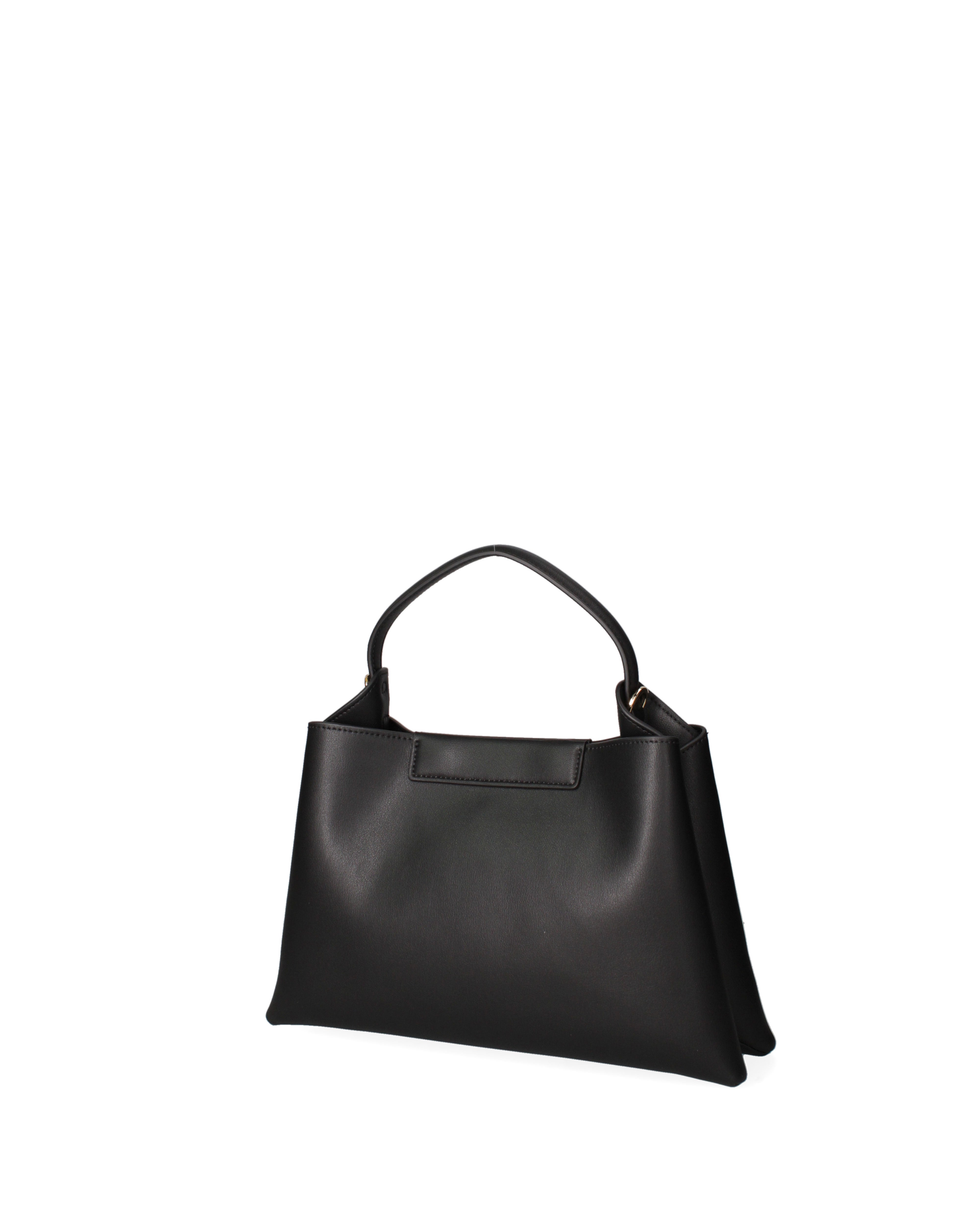 Borsa a mano da donna 100% pelle riciclata 07227-Nero Viola Castellani