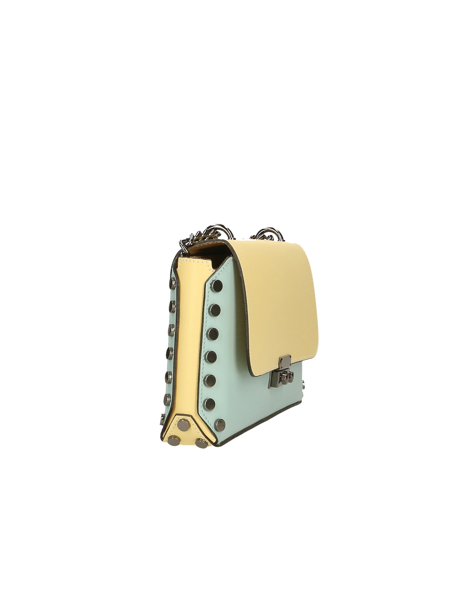 Vera pelle 8641-MARINA+GIALLO Borsa a tracolla da donna Evanthe Pro Gave Lux