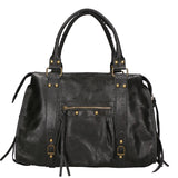 Elara Borsa a spalla da donna Vera pelle 06090-NERO Gave Lux