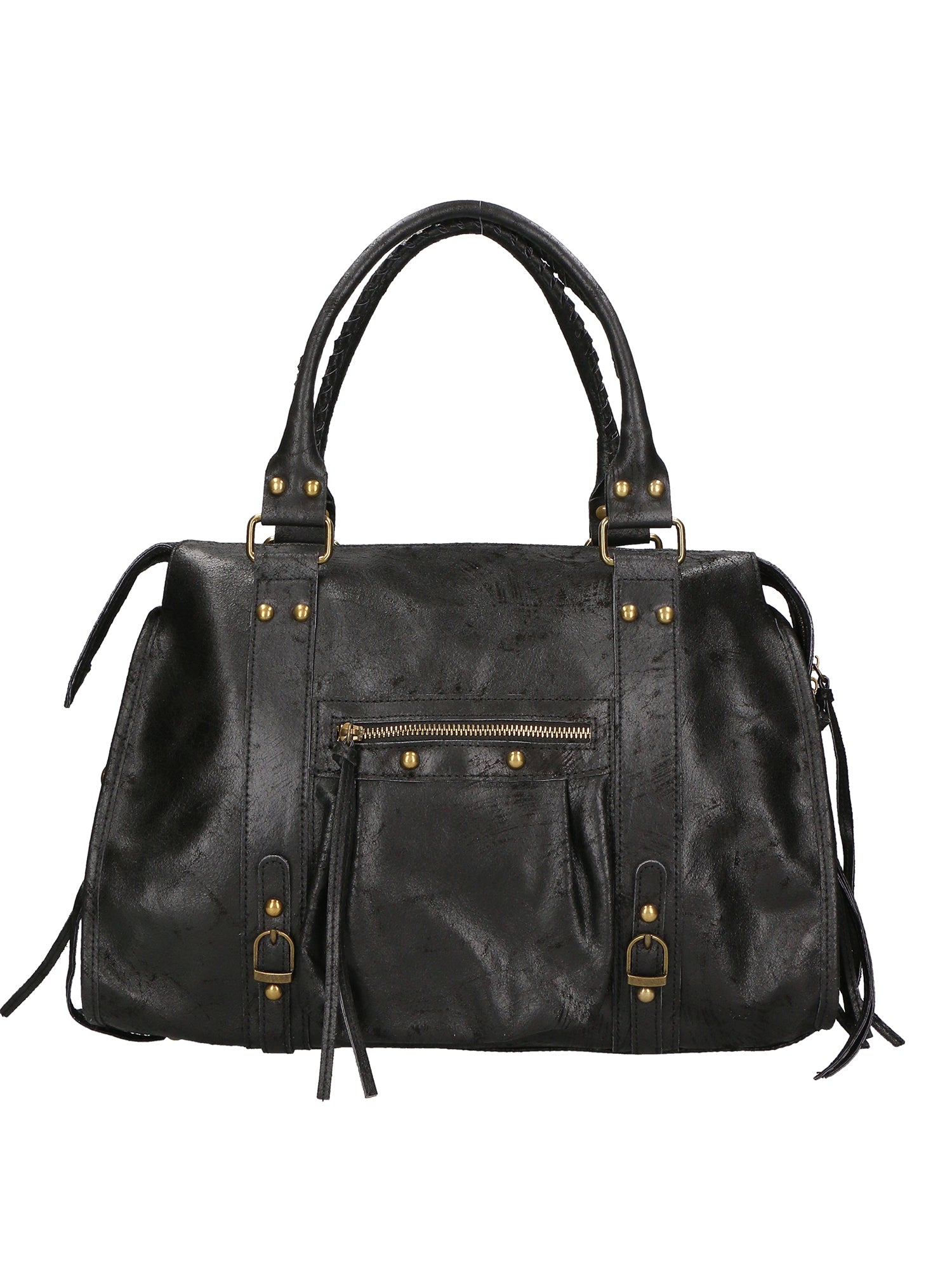 Elara Borsa a spalla da donna Vera pelle 06090-NERO Gave Lux