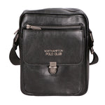Borsa a tracolla uomo in pelle PU Casual PCL3083-BLACK Northampton Polo Club