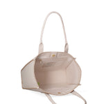 Borsa a spalla da donna 100% pelle riciclata 07225-Latte Viola Castellani