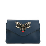 Alethea Borsa a tracolla donna Vera pelle 8801-BLU Gave Lux