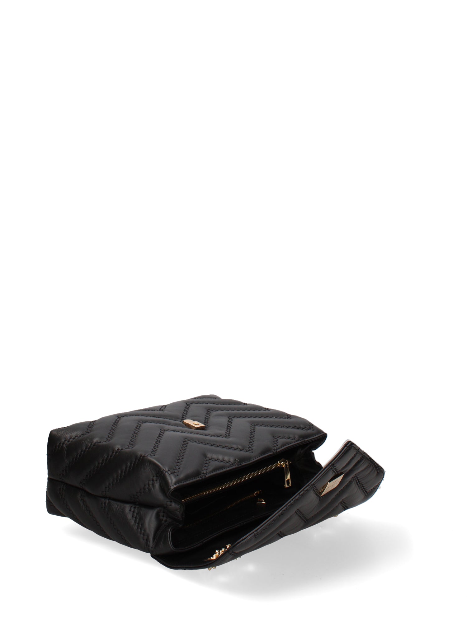 Borsa a spalla da donna Vera pelle JR-W-1105SA-BLACK-GOLD John Richmond