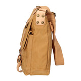 Milena Borsa a tracolla unisex Canvas e vera pelle ZG3009-CUOIO COGNAC Gave Lux