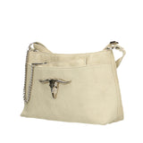 Embera Elite Borsa a tracolla donna Vera pelle scamosciata 8650-BEIGE Gave Lux