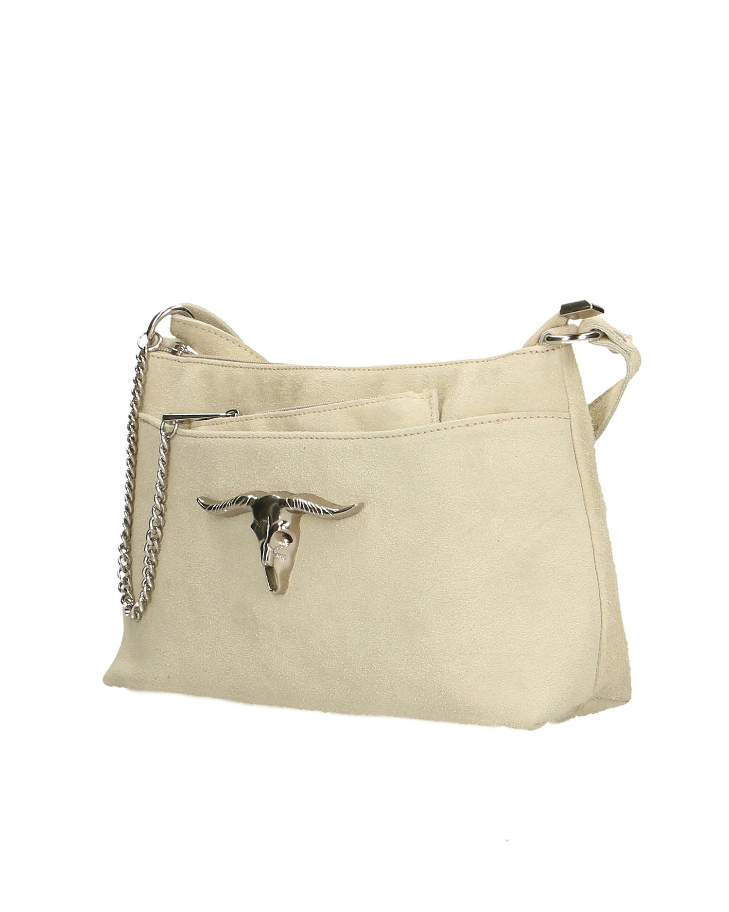 Embera Elite Borsa a tracolla donna Vera pelle scamosciata 8650-BEIGE Gave Lux