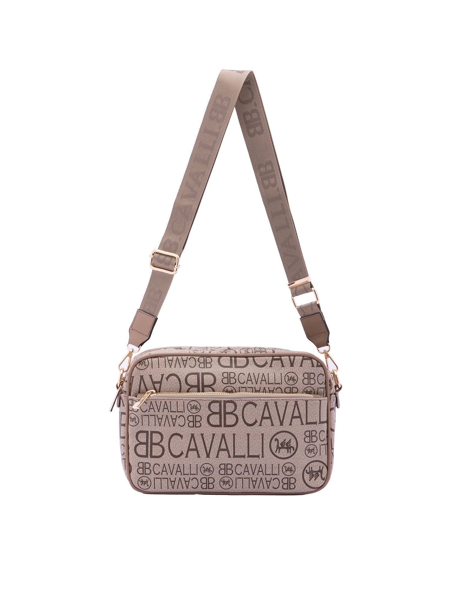 Borsa a tracolla da donna Ecopelle BC1416-KHAKI B Cavalli