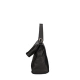 Borsa a spalla da donna Vera pelle 07159-D28 NERO Viola Castellani