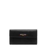 Portafoglio da donna 100% poliuretano KYLA-MACRO-BLACK-BRUSH GOLD Marc Ellis
