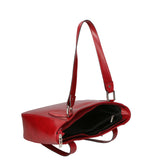 Eva Borsa a spalla da donna Vera pelle 9024-ROSSO RED Gave Lux