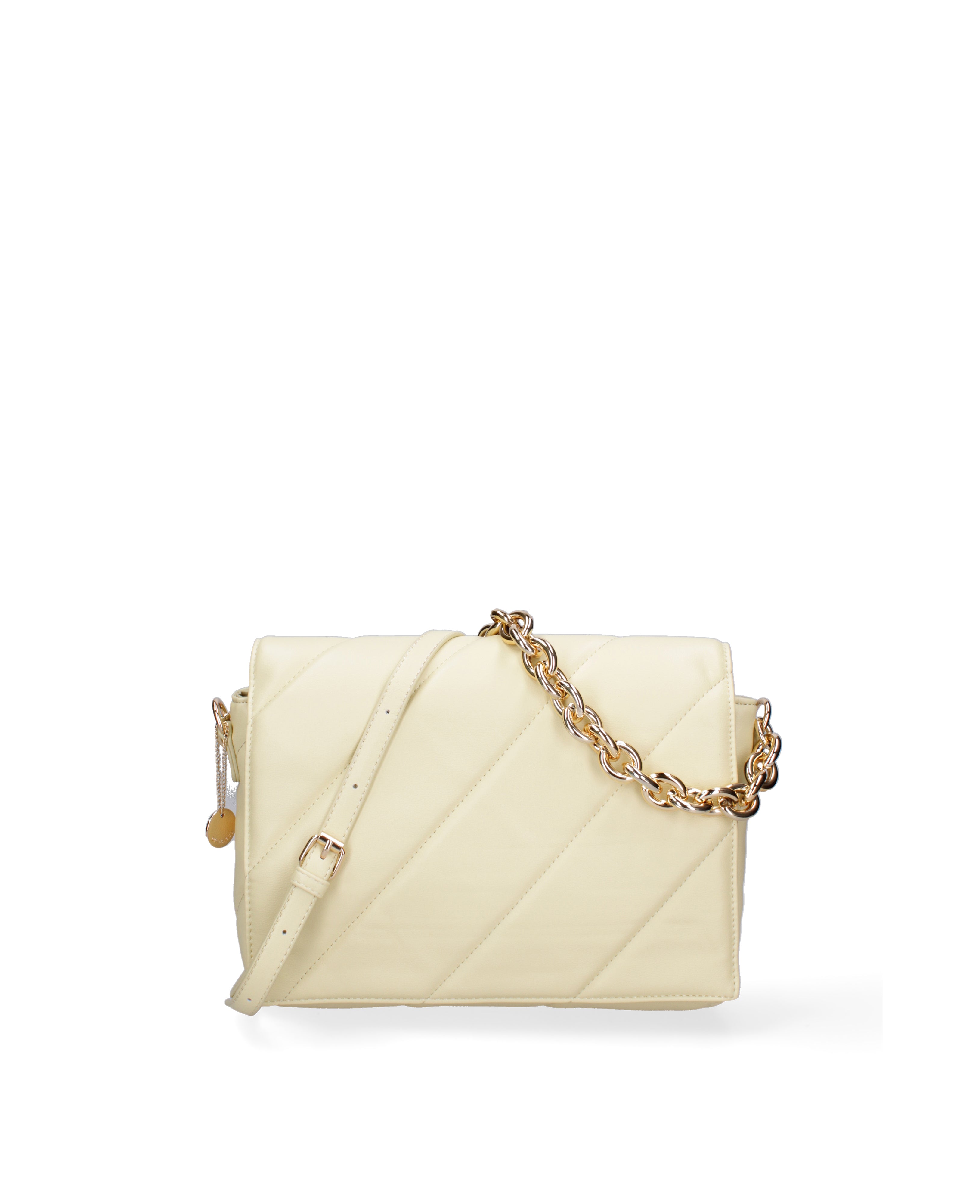 Borsa a spalla da donna Ecopelle DC3122-2-YELLOW Diana&co