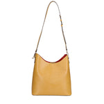 Carmine Borsa a spalla da donna Vera pelle 05442-LU36 SENAPE Gave Lux