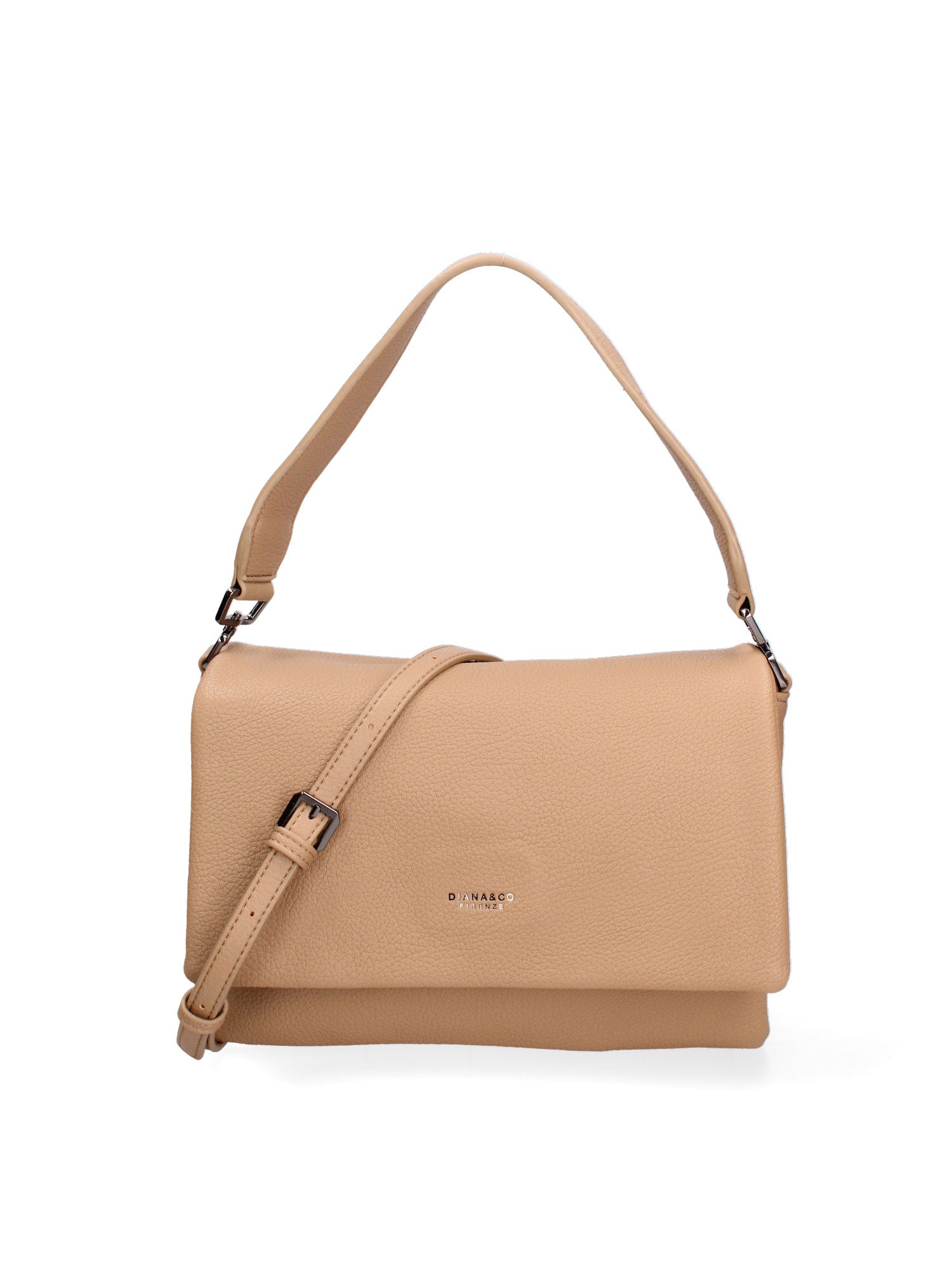 Borsa a spalla da donna Ecopelle vegana 637-1-CAFFELATTE Diana&co