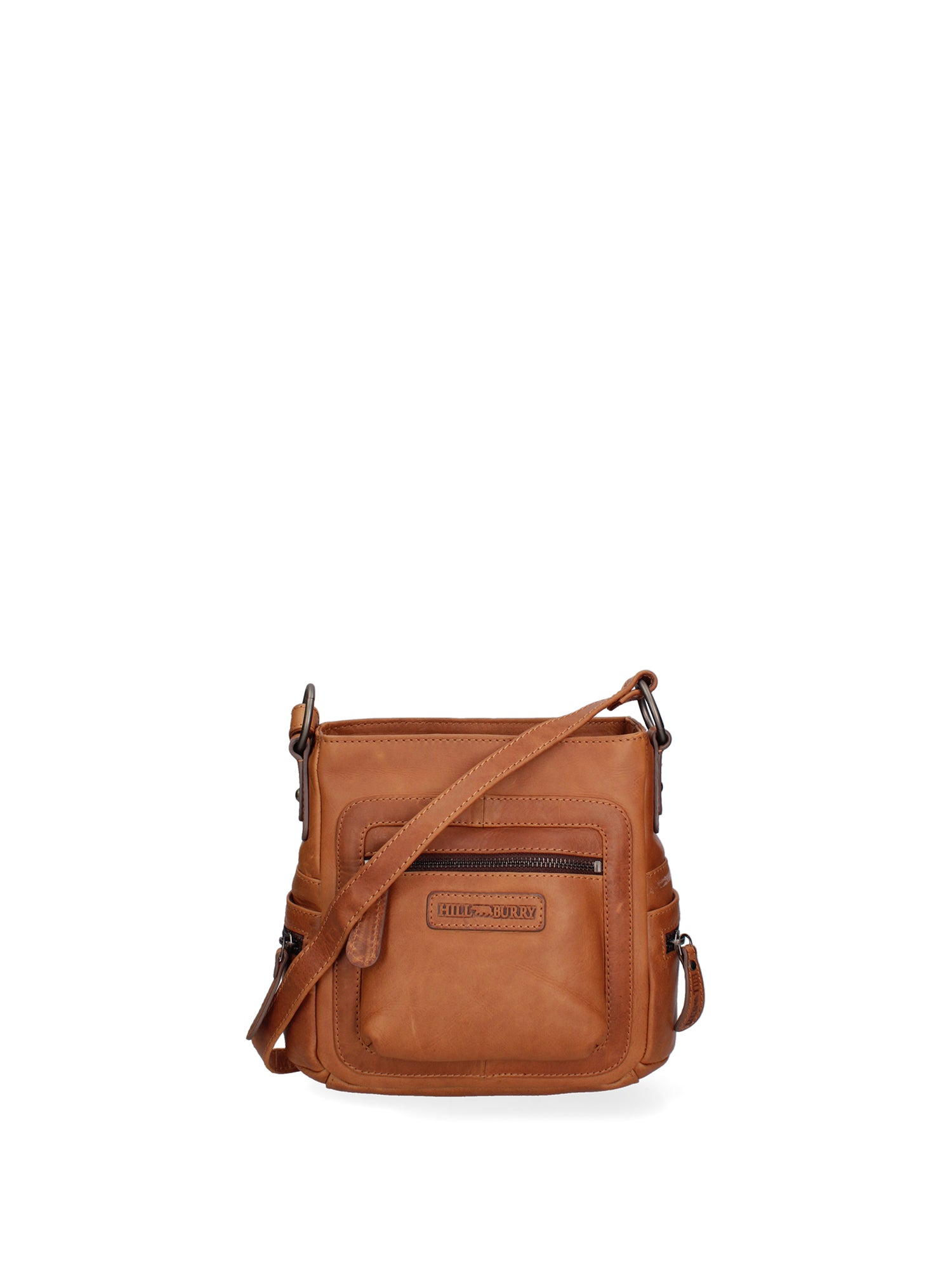 Borsa a tracolla da uomo Vera pelle HILB-3345-CUOIO Hill Burry
