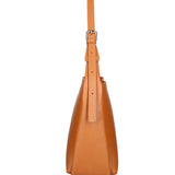 Borsa a spalla da donna Misto pelle e tessuto 07157-D44 CUOIO Roberta Rossi