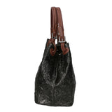 Elenia Borsa a mano da donna Vera pelle 80049-019 NERO Gave Lux