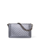 Borsa a mano da donna 100% Pvc FLAT-M 24-GUN METAL - BRUSH CDF Marc Ellis