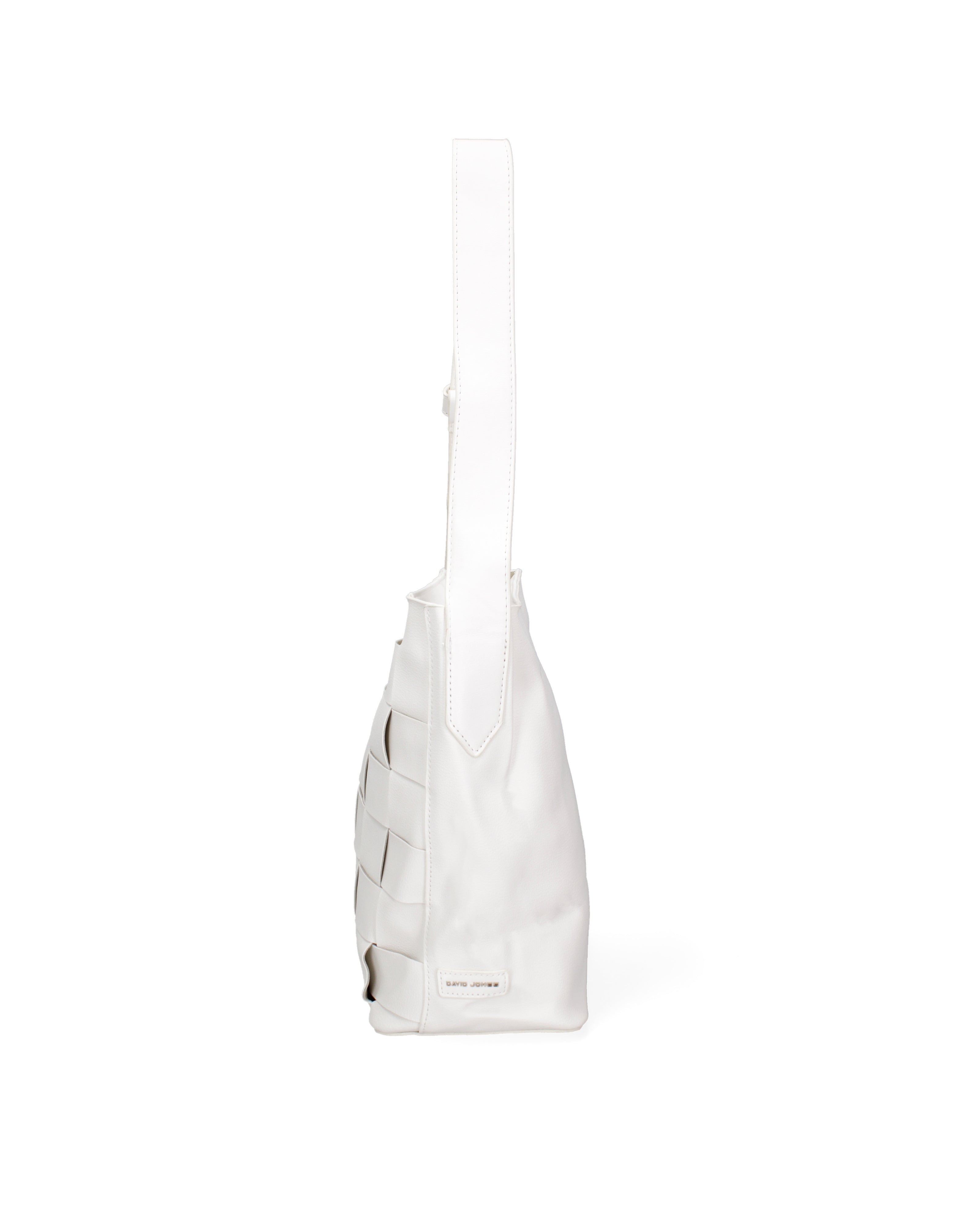 Borsa a spalla da donna 100% Pvc CM6408-WHITE David Jones