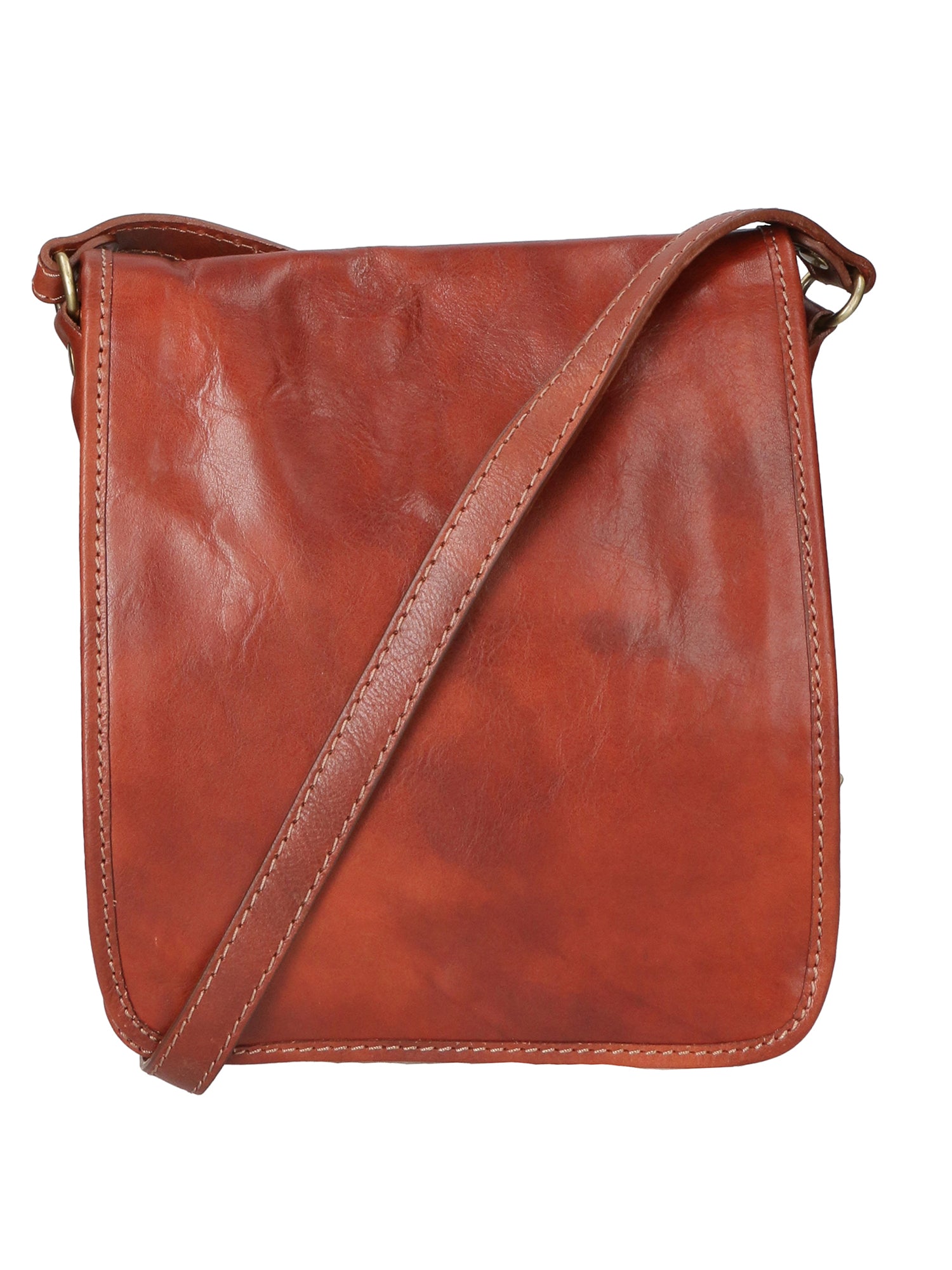 Fiamma Borsa a tracolla da donna Vera pelle 9109-MARRONE BROWN Gave Lux