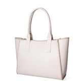 Borsa a spalla da donna 100% pelle riciclata 07225-Latte Viola Castellani