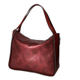 Aura Borsa a spalla da donna Vera pelle stampata lizard 05517-D10 RUBINO L019 RUBINO Gave Lux