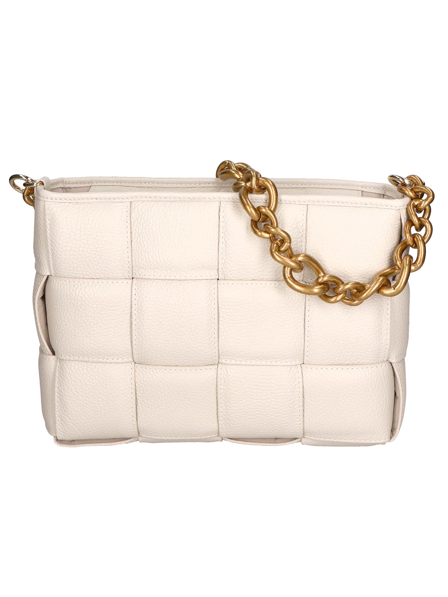 Agostina Borsa a mano da donna Vera pelle 04691-D37 LATTE MILK Gave Lux