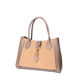 Jordana Borsa a mano da donna Vera pelle e suede 07150-L110 TAUPE Viola Castellani