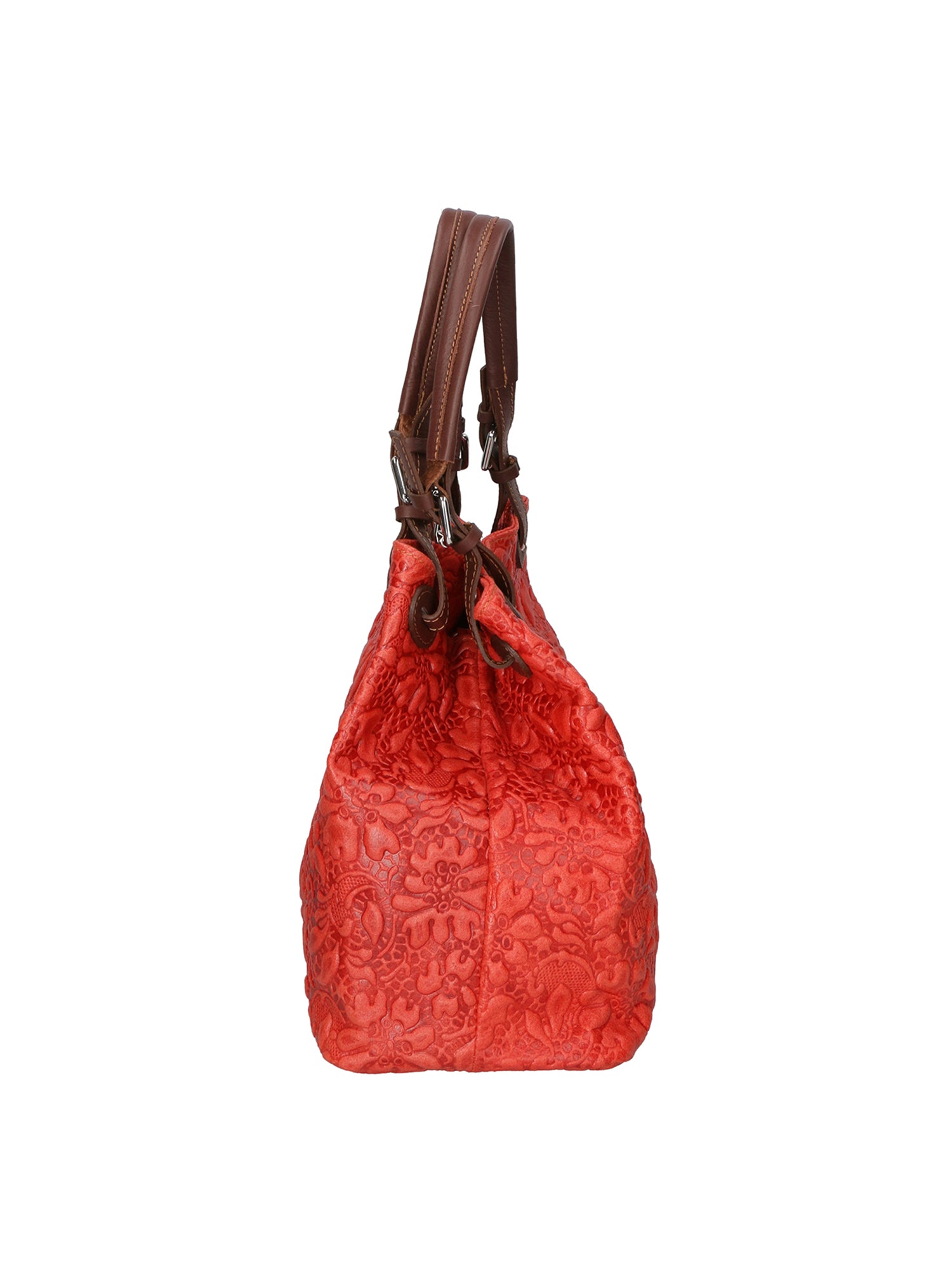 Elenia Borsa a mano da donna Vera pelle 80049-023 ROSSO Gave Lux