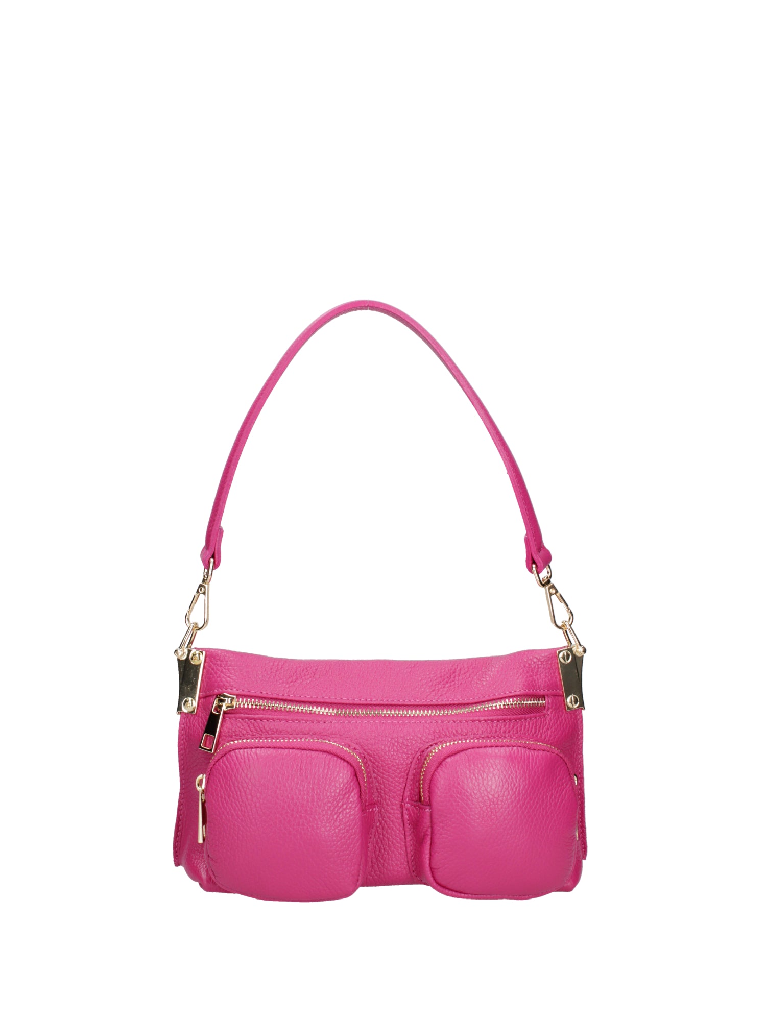 Borsa a spalla da donna Vera pelle 07147-D02 FUXIA Roberta Rossi