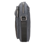 Borsa a tracolla uomo 100% pelle PU PCL3016-GREY+BLACK Northampton Polo Club