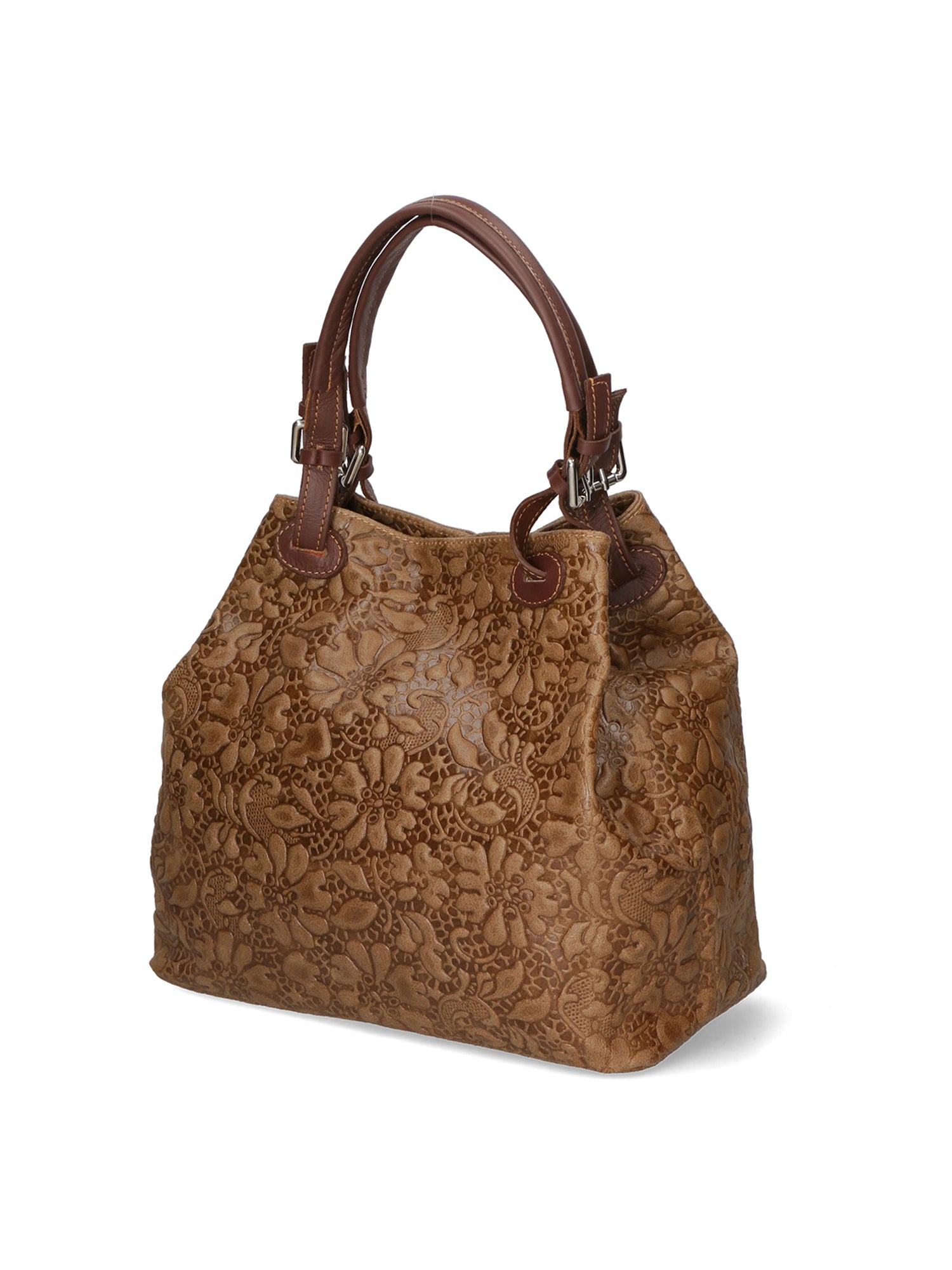 Elenia Borsa a mano da donna Vera pelle 80049-009 TAUPE SCURO Gave Lux