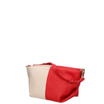 Borsa a spalla da donna Vera pelle 07165-D58 ROSSO+D37 LATTE Roberta Rossi