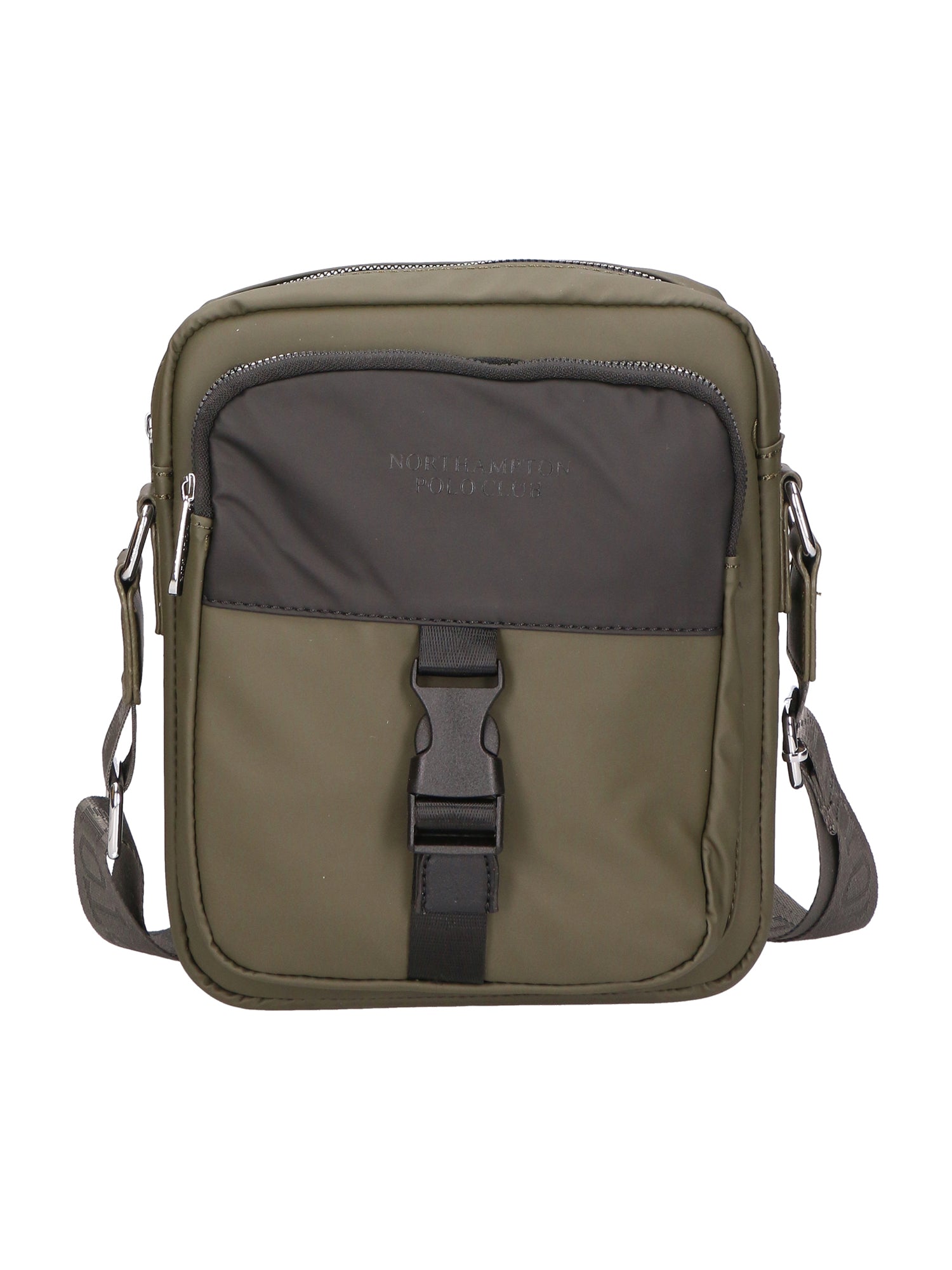 Borsa a tracolla uomo 100% PU Leather PCL3018-GREEN-BLACK Northampton Polo Club
