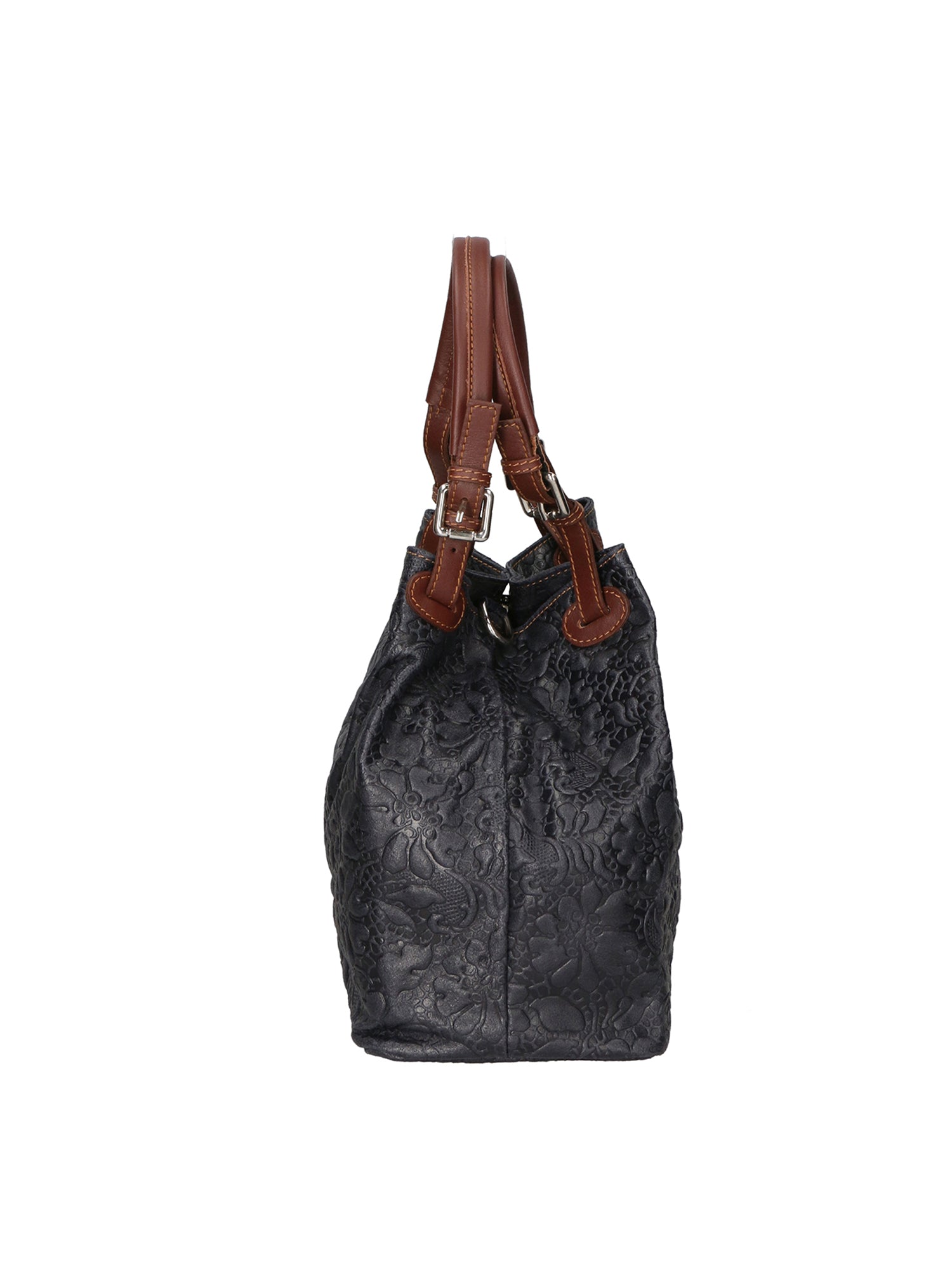 Elenia Borsa a mano da donna Vera pelle 80049-013 BLU NAVY Gave Lux