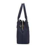 Borsa a mano da donna 100% pelle vegana PU 716-2PT-NAVYBLUE Diana&co