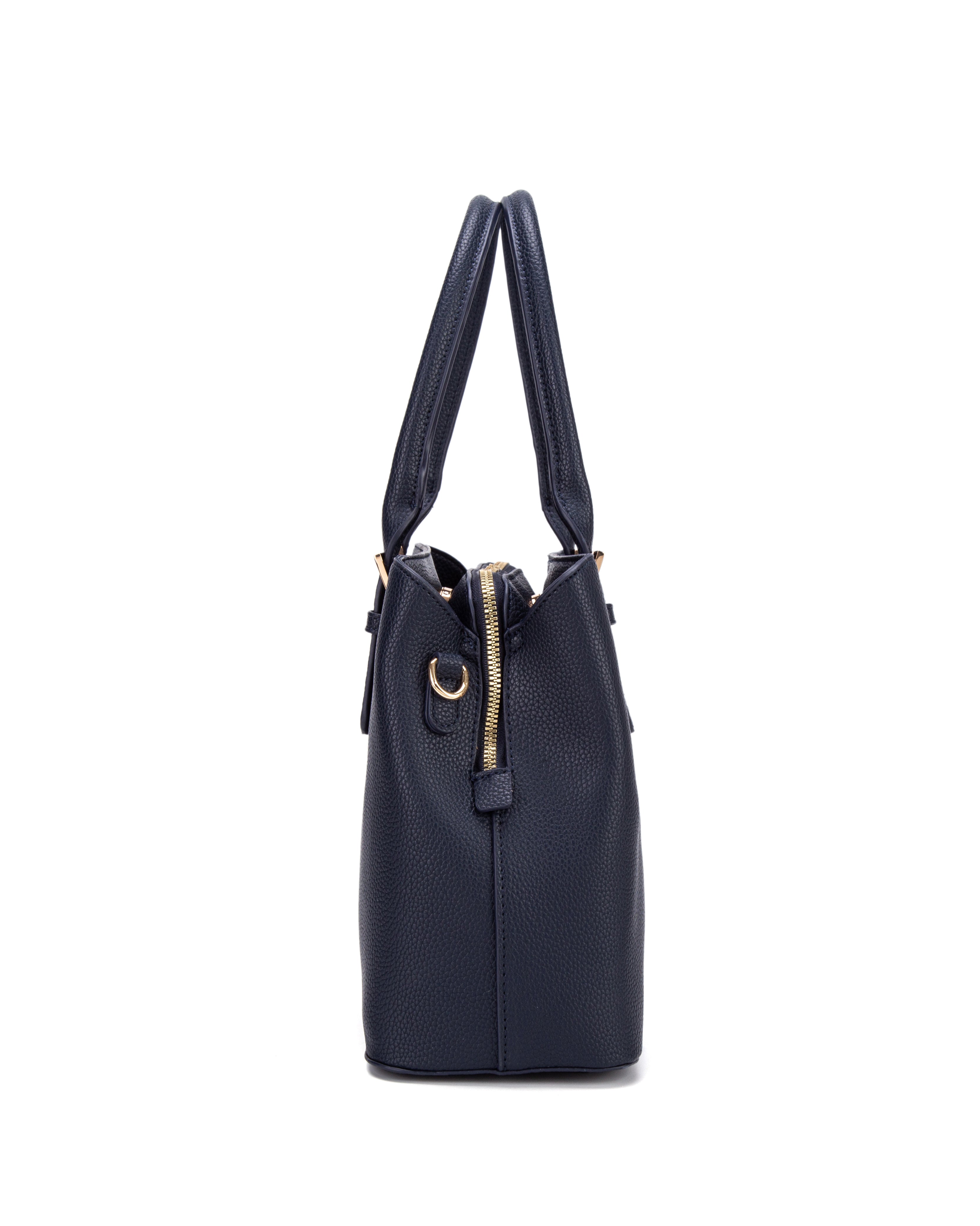 Borsa a mano da donna 100% pelle vegana PU 716-2PT-NAVYBLUE Diana&co