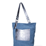 Borsa a spalla da donna Vera pelle 07312-D25 JEANS+L026 Roberta Rossi