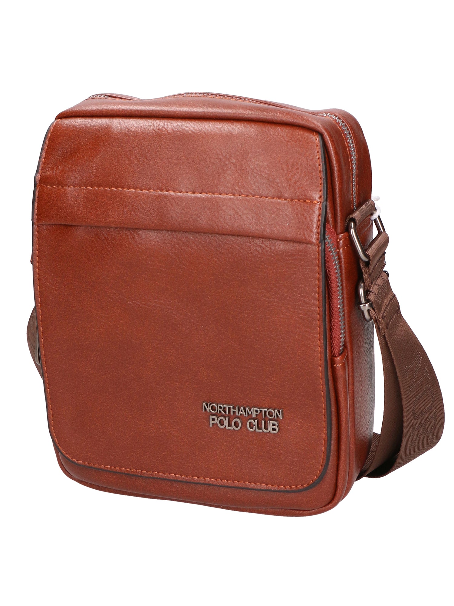 Borsa a tracolla uomo in pelle PU Casual PCL3081-COFFEE Northampton Polo Club