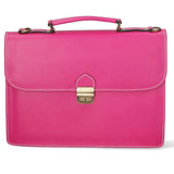Dafne Borsa da lavoro unisex Vera pelle 7004-FUXIA Gave Lux