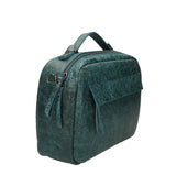 Vera Pelle 6542-PETROLIO Borsa a mano unisex Modello Avelon Gave Lux